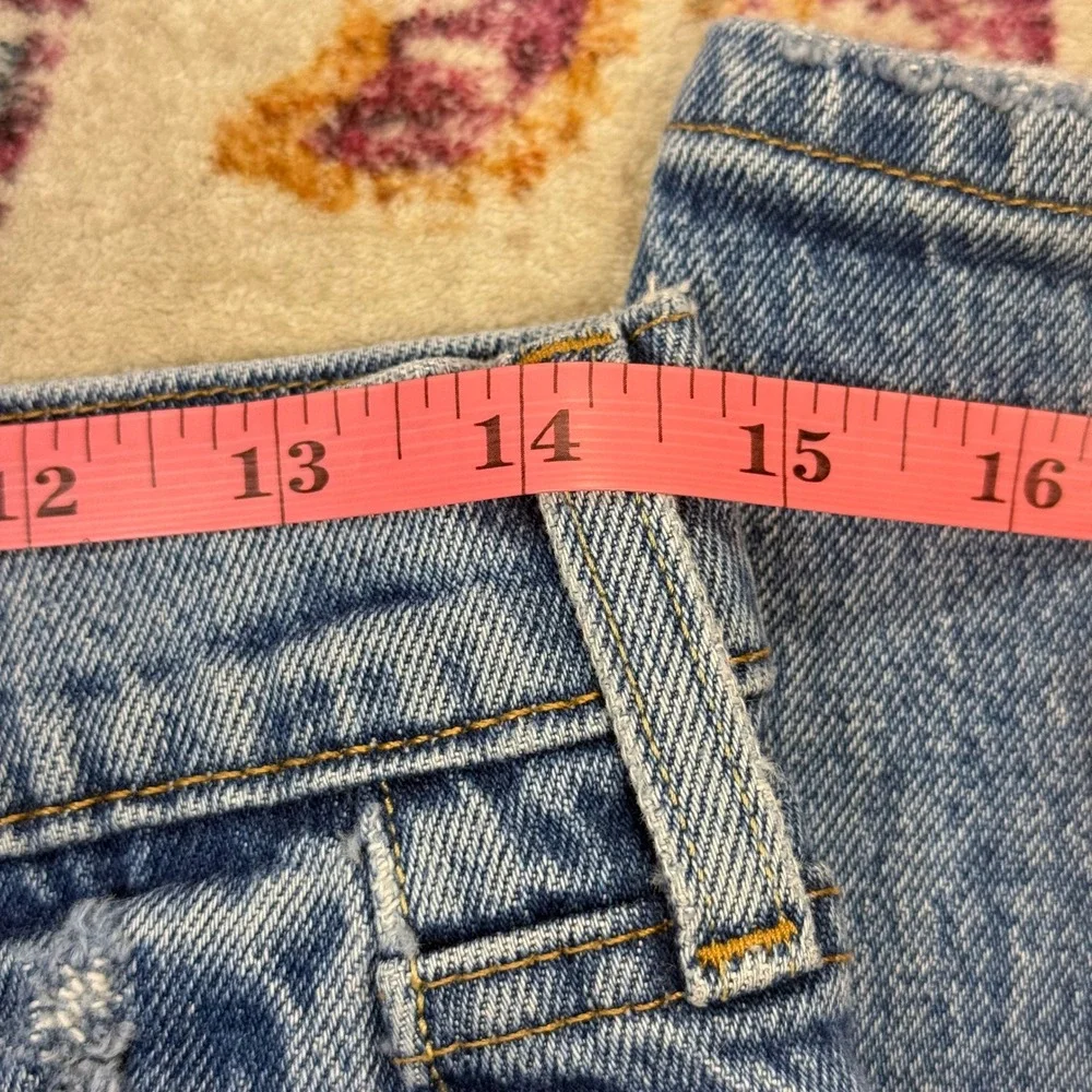 Levis Altered 501 Skinny Jeans Medium Wash Distressed High‎ Rise W29 L28